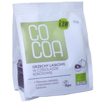Cocoa orzechy laskowe w czekoladzie kokosowej 70 g BIO