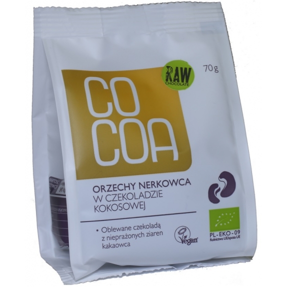 Cocoa orzechy nerkowca w czekoladzie kokosowej 70 g BIO cena €2,91