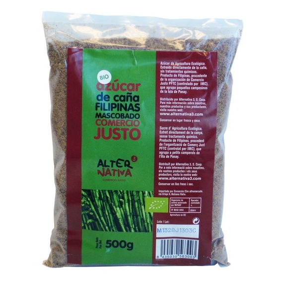 Cukier trzcinowy mascobado fair trade 500g BIO Alternativa  cena 4,85$