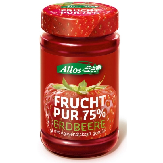 Mus truskawkowy 75% owoców 250 g BIO Allos  cena €3,67