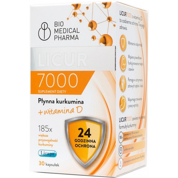 LICUR7000 D 30 kapsułek Bio Medical Pharma cena 21,60$