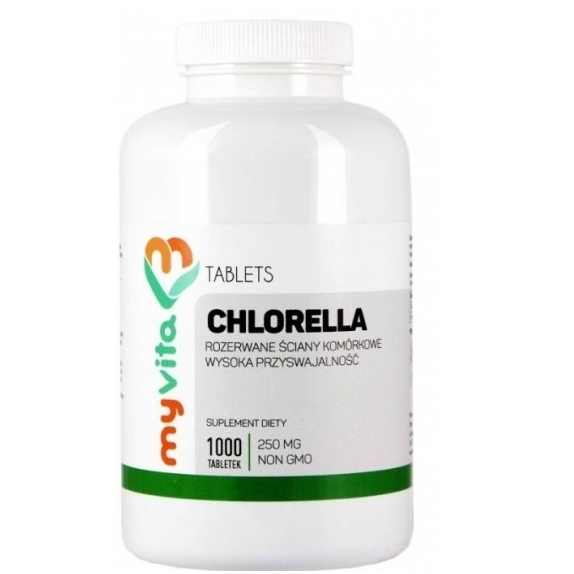 MyVita Chlorella 250 mg 1000 tabletek PROMOCJA! cena 52,99zł