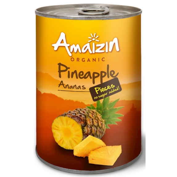 Ananas kawałki w soku własnym 400 g BIO Amaizin cena 19,85zł