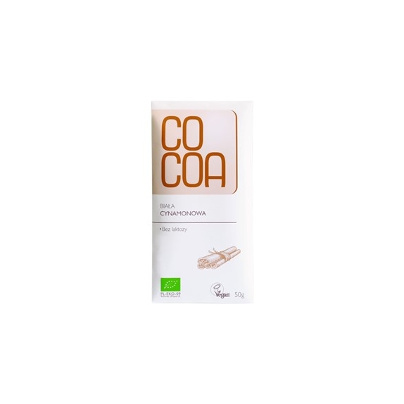 Cocoa tabliczka biała cynamonowa 50 g BIO cena 3,13$
