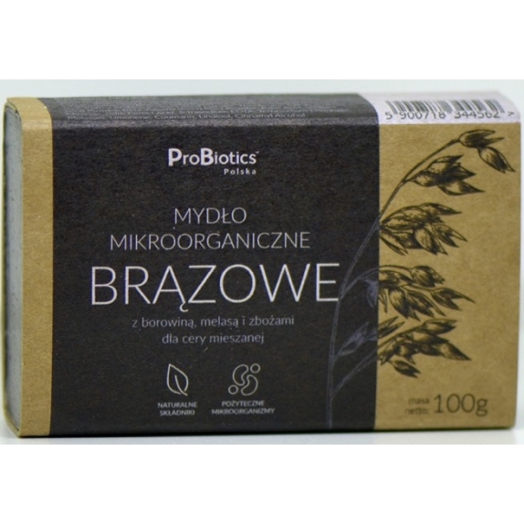 ProBiotics mydło brązowe z borowiną i zbożami kostka 100 g cena €5,55