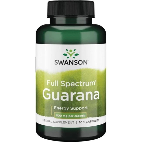 Swanson guarana 500 mg 100 kapsułek PROMOCJA! cena 25,35zł