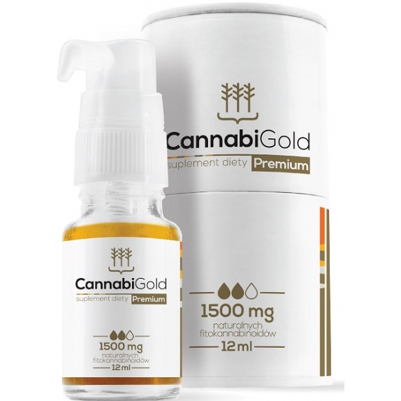 CannabiGold Premium 1500 mg 12 ml HemPoland  cena 72,87$
