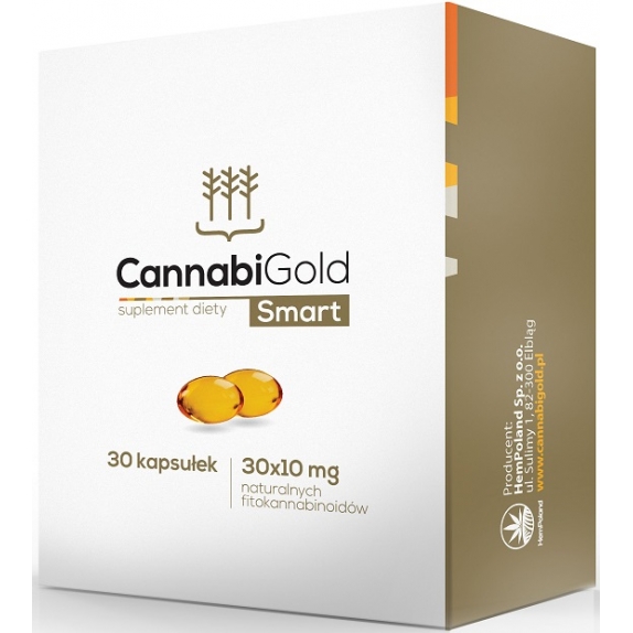 CannabiGold Smart 10 mg 30 kapsułek HemPoland cena 14,85$
