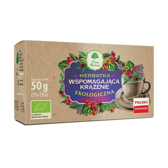 Herbata wspomagająca krążenie 25 x 2 g BIO Dary Natury cena €2,16