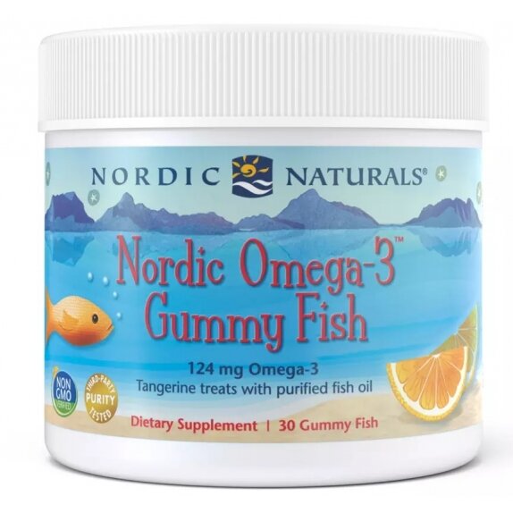 Nordic Omega-3 Żelki, 82 mg, mandarynka, 60 sztuk Nordic Naturals cena 31,29$