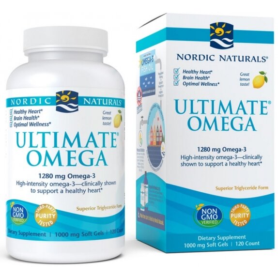Nordic Naturals ultimate omega 1280 mg cytryna 120 kapsułek cena 45,63$