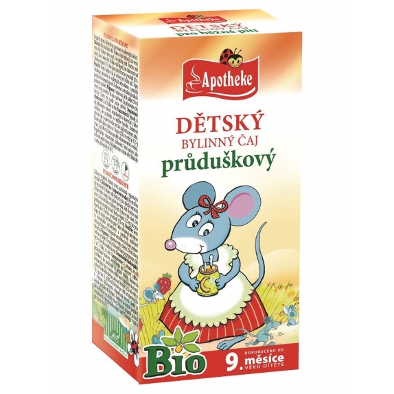 Herbatka dla dzieci na oskrzela BIO 20 saszetek (1,5 g) Apotheke cena €1,38