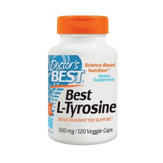 Best L-Tyrosine 500 mg 120 kapsułek Doctor's Best cena 19,09$