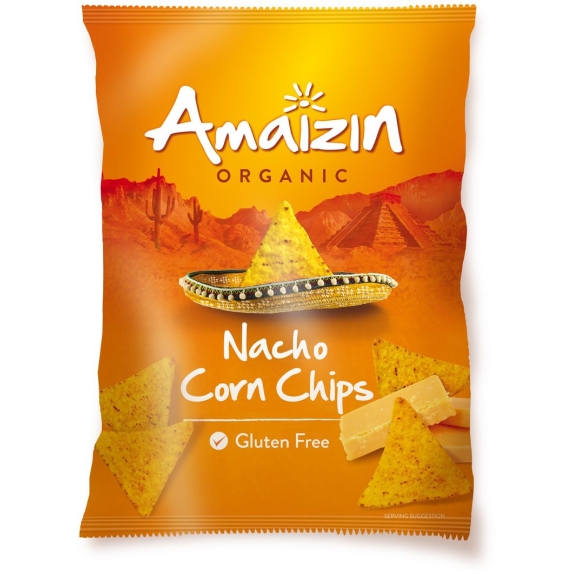Chipsy nachos kukurydziane o smaku serowym bezglutenowe 150g BIO Amaizin cena 2,99$