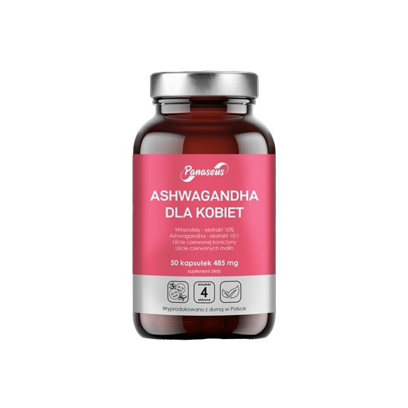 Panaseus Ashwagandha dla kobiet 485 mg 50 kapsułek Yango cena €7,22