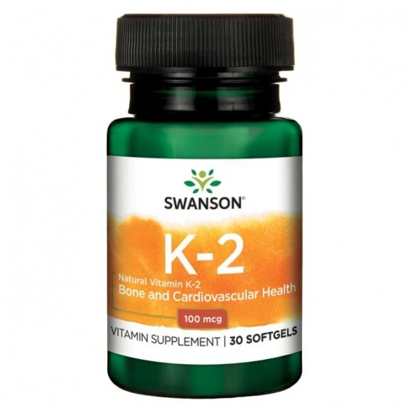 Swanson witamina K2 naturalna 100 mcg 30 kapsułek cena 8,07$