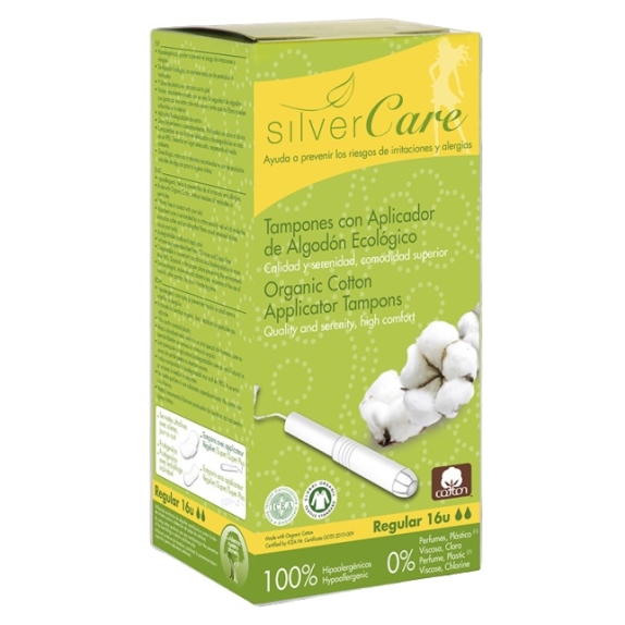 Masmi Silver Care tampony regular z aplikatorem 16 sztuk ECO+ pakiet artykułów do higieny GRATIS cena 12,65zł
