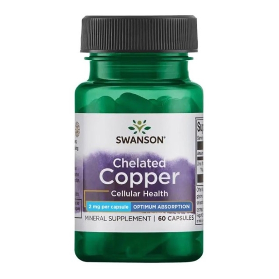 Swanson albion chelat miedzi 2 mg 60 kapsułek cena 13,50zł