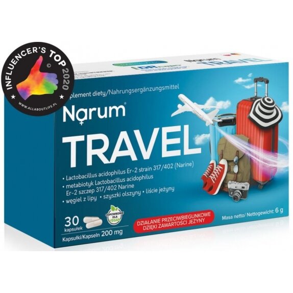 Narum Travel 200 mg 30 kapsułek  cena €9,74