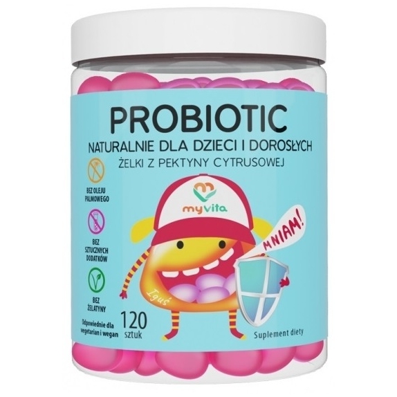 MyVita naturalne żelki dla dzieci i dorosłych probiotic 120 sztuk cena €10,17