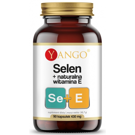 Selen + Naturalna Witamina E 430 mg 90 kapsułek Yango cena €9,49