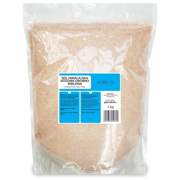 Sól himalajska różowa drobno mielona 5 kg Horeca cena 9,80$