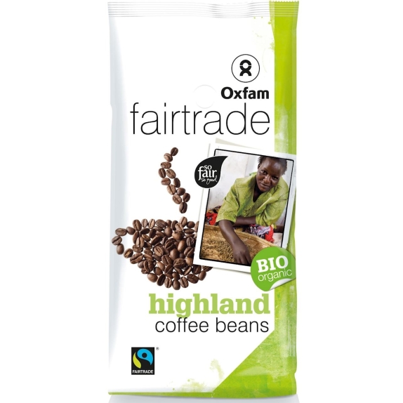Kawa ziarnista arabica robusta wysokogórska fair trade 250 g BIO Oxfam cena €7,11