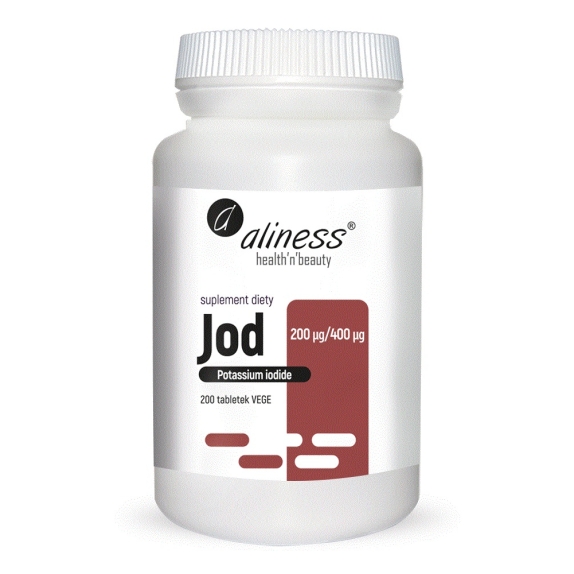 Aliness jod (jodek potasu) 200 µg / 400 µg 200 vege tabletek cena €6,77