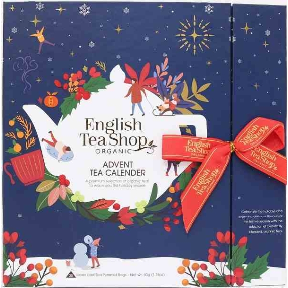 Zestaw herbatek światecznych kalendarz adwentowy 25saszetek x 2g (50 g) BIO English tea cena 17,11$