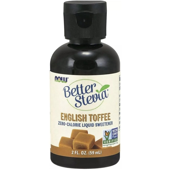 Now Better Stevia English Toffee 59 ml cena 12,88$