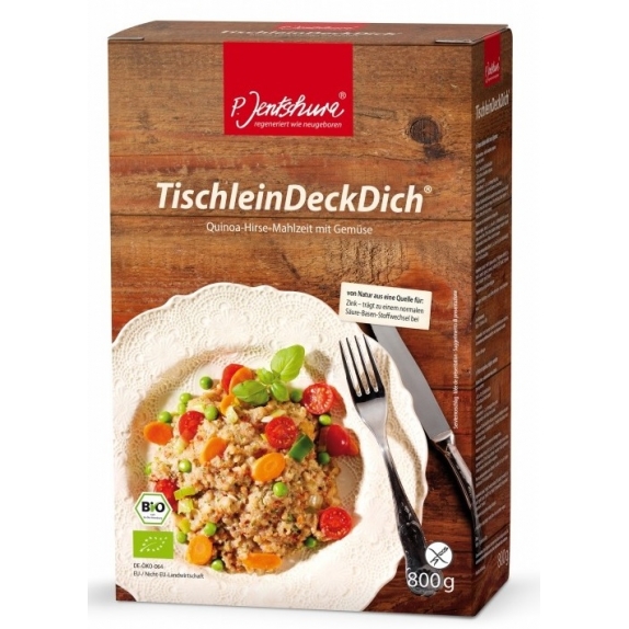 Jentschura TischleinDecDich danie z komosy ryżowej, prosa i warzyw 800g BIO cena 24,30$