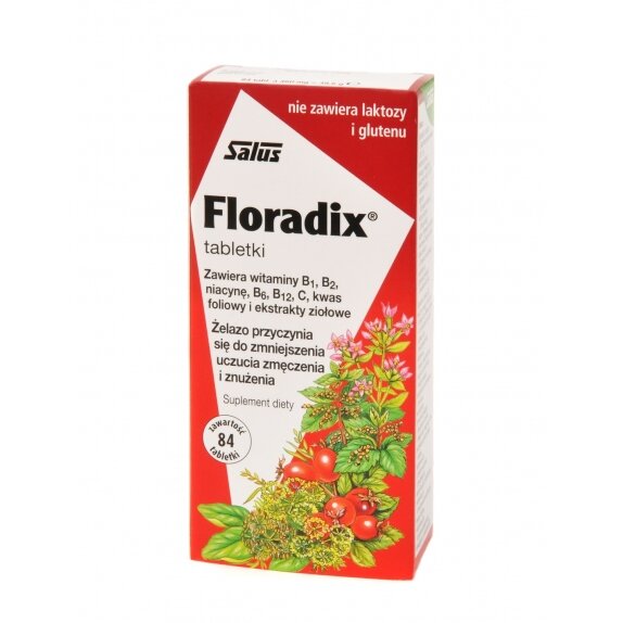 Floradix 84 tabletek  cena 37,90zł