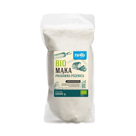 Mąka pradawna pszenica BIO 1 kg Niro cena €4,71