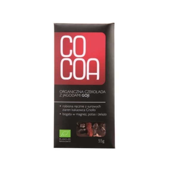 Cocoa czekolada surowa z jagodami goji 50g BIO  cena 11,59zł