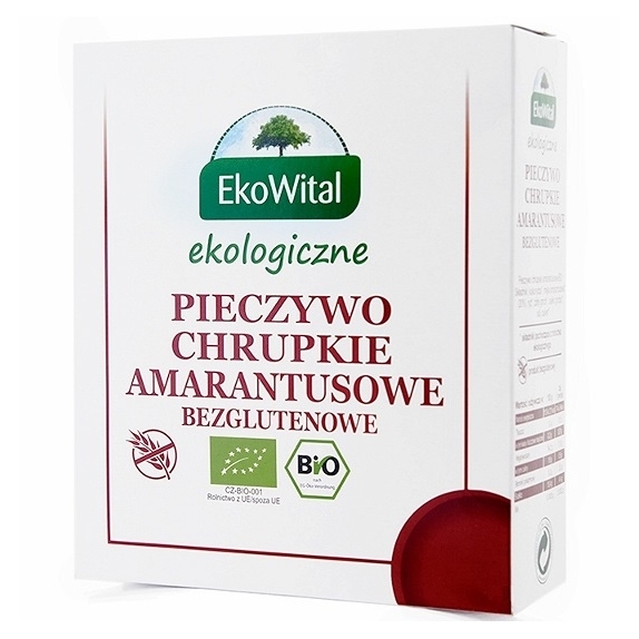 Pieczywo chrupkie amarantusowe bezglutenowe 100 g BIO Eko-Wital cena €1,13