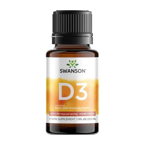 Swanson witamina D3 w płynie 29,6 ml cena 17,79$