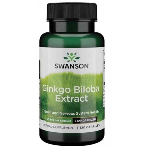 Swanson ginkgo biloba extrakt GinkgoSelect 60 mg120 kapsułek cena €14,24