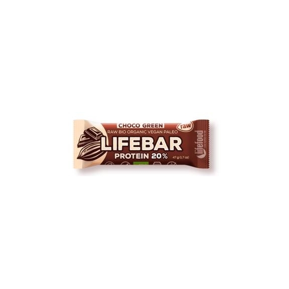Baton proteinowy z czekoladą raw bezglutenowy 47 g BIO Life food cena €2,01