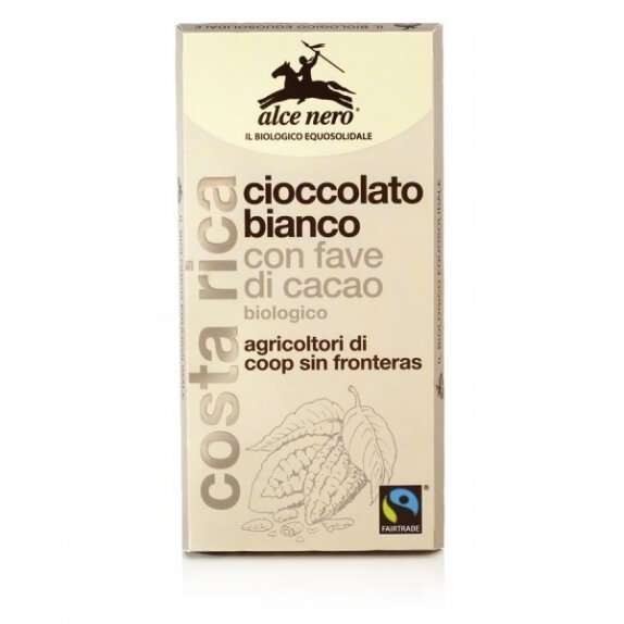 Czekolada biała z kawałami kakao 100g BIO Alce Nero cena 16,05zł