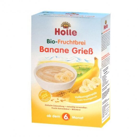 Kaszka dla dzieci pszenna bananowa 250 g Holle cena 3,28$