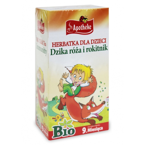 Herbatka dla dzieci dzika róża i rokitnik na odporność 20 saszetek Apotheke cena €1,44