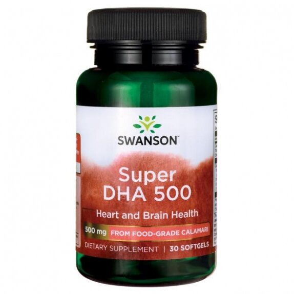 Swanson Super DHA 500 mg 30 kapsułek cena 11,58$