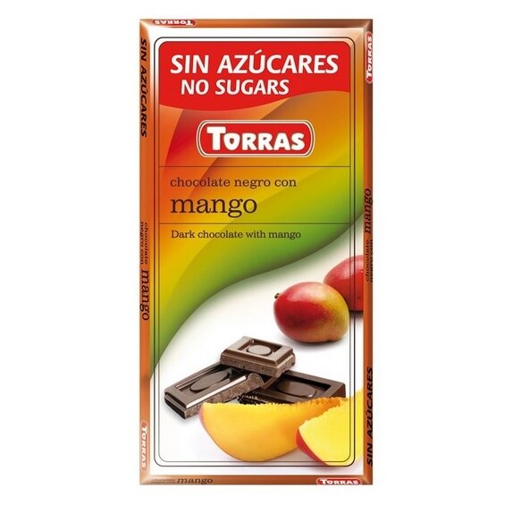 Czekolada gorzka z mango bez dodatku cukru 75g Torras cena 2,31$