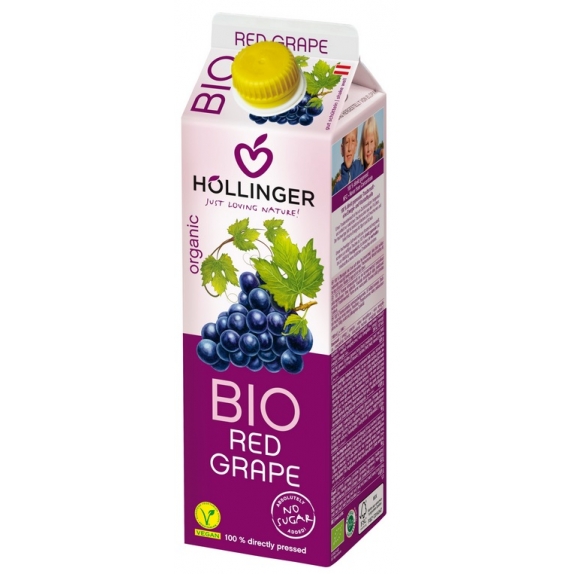 Sok z czerwonych winogron 1 litr BIO Hollinger cena €2,83
