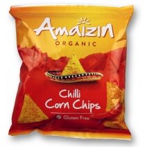 Chipsy kukurydziane chili bezglutenowe 75 g BIO Amaizin