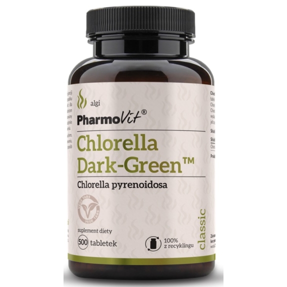 Pharmovit Chlorella Dark Green 500 tabletek  cena 49,79zł