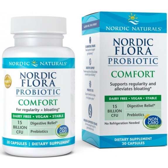 Nordic Flora Probiotic Comfort - Probiotyki 15 mld CFU, Nordic Naturals cena 156,55zł