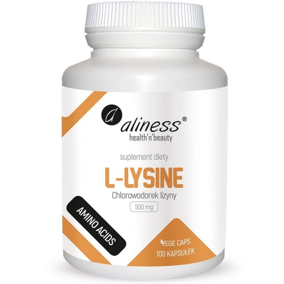 Aliness L-Lysine (chlorowodorek) 500mg 100kapsułek Vege cena 29,90zł