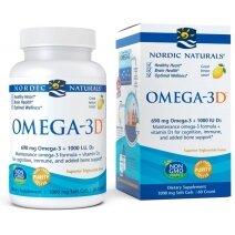 Nordic Naturals Omega-3D 690 mg, cytryna 60 kapsułek 