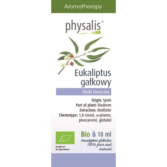 Olejek eteryczny Eucalyptus globulus (Eukaliptus gałkowy) BIO 10 ml Physalis cena 18,09zł